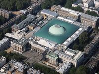 An aerial view of the British Museum on September 21 2008 in London, England.