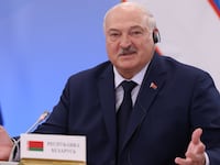 Belarussian President Alexander Lukashenko speaks during the Supreme Eurasian Economic Council Meeting on December 26, 2024, in Igora ski resort, north of Saint Petersburg, Russia.