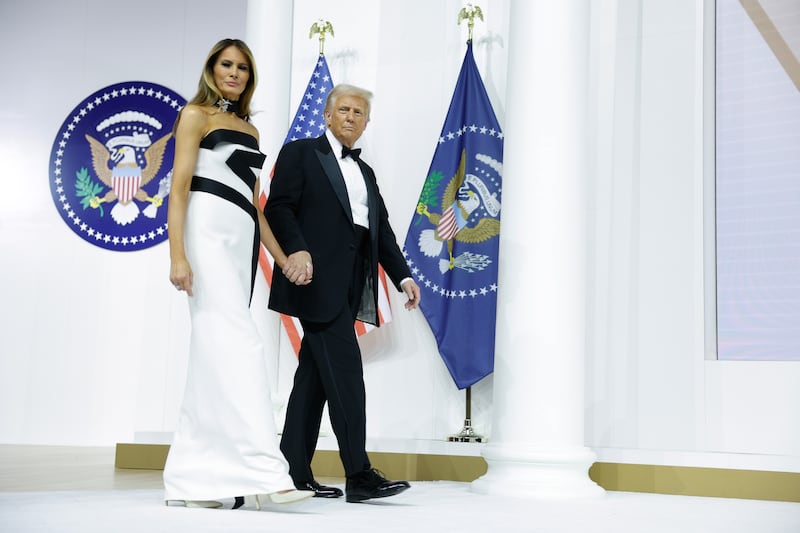 Melania and Donald Trump.