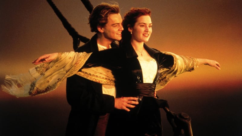 Kate Winslet and Leonardo DiCaprio in Titanic.