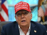 President Donald Trump makes an announcement from the Oval Office of the White House in Washington, DC, on August 22, 2025.