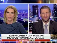 Eric Trump appears on Fox News show The Ingraham Angle.