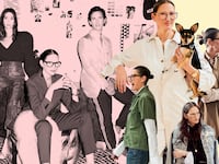 A composite of Jenna Lyons from different scenes from her show Stylish