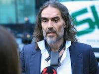 Russell Brand arrives at Southwark Crown Court, London, where he faces three charges of rape, indecent assault, and three counts of sexual assault, relating to six women.