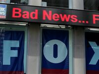 The Fox News electronic ticker is seen at the News Corporation building in the Manhattan borough of New York City, New York, U.S., June 15, 2018.