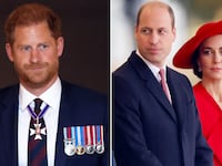 Prince Harry, Prince William, Kate Middleton diptych