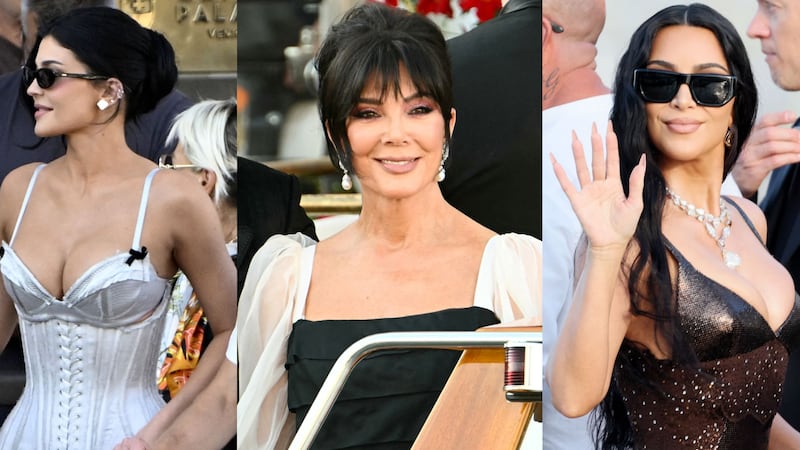 Kylie Jenner, Kris Jenner, and Kim Kardashian in Venice for the Bezos-Sanchez wedding