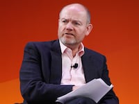 Mark Thompson speaks onstage at the Fireside with the New York Times talk on the Times Center Stage during 2016 Advertising Week New York on Sept. 29, 2016, in New York City.