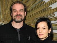 David Harbour and Lily Allen at a film screening in 2022.