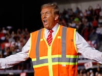 Trump said the reason he wore the vest was because it made him look thinner.