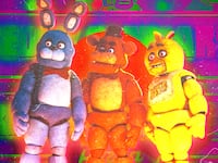 Bonnie, Freddy Fazbear and Chica in Five Nights at Freddy's.