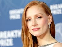 Jessica Chastain attends the 11th Breakthrough Prize Ceremony at Barker Hangar on April 05, 2025 in Santa Monica, California.