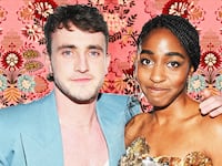 Photo illustration of Ayo Edebiri and Paul Mescal