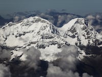 An ariel photo of Huascarán in Peru.