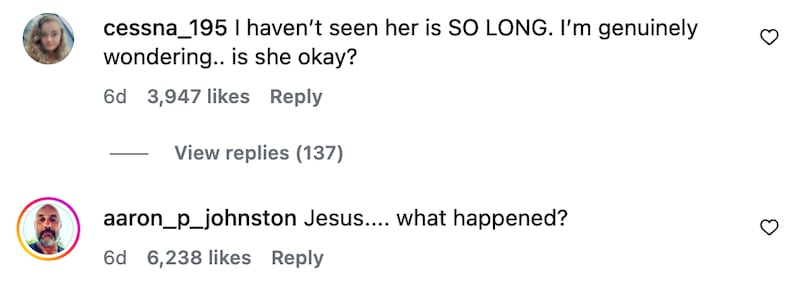 Some commenters questioned Rachael Ray’s well-being.