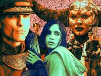 A photo illustration of the cast from Netflix's Rebel Moon.