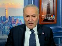 Senate Minority Leader Chuck Schumer appears on Meet the Press on March 23, 2025.