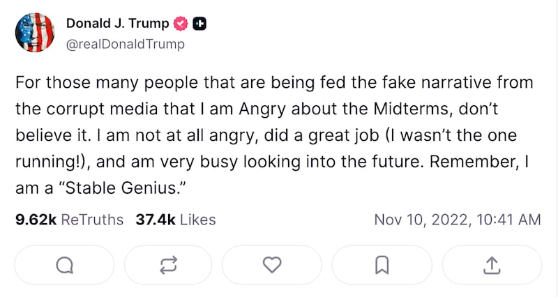 Donald Trump reminds his followers he is smart.