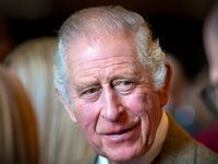King Charles III visits Aberdeen Town House to meet families who have settled in Aberdeen from Afghanistan, Syria and Ukraine, in Aberdeen, Scotland, Britain October 17, 2022.