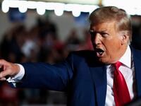 Former U.S. President and Republican presidential candidate Donald Trump speaks during a campaign rally in Erie, Pennsylvania, U.S., July 29, 2023.