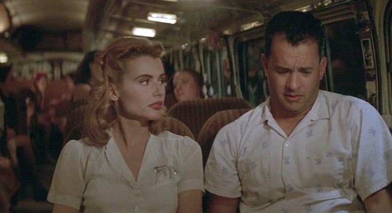 Geena Davis and Tom Hanks in "A League of Their Own" in 1992.