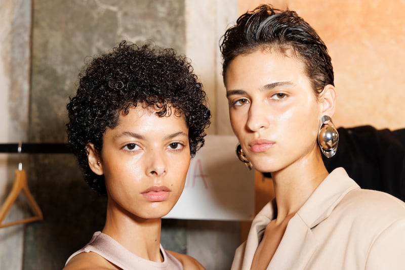 MILAN, ITALY - SEPTEMBER 22: A model is seen backstage at the Andreadamo fashion show during the Milan Womenswear Spring/Summer 2025 on September 22, 2024 in Milan, Italy. (Photo by Rosdiana Ciaravolo/Getty Images)