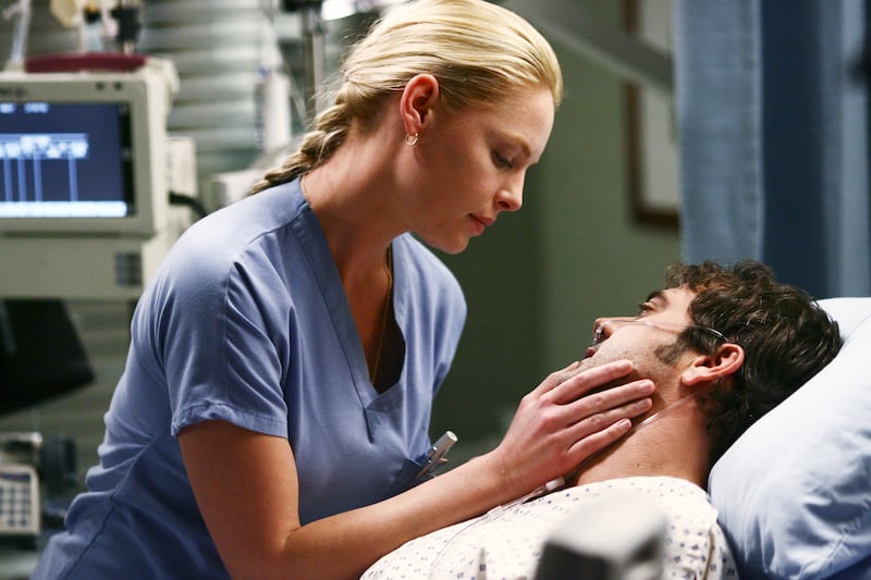 Katherine Heigl and Jeffrey Dean Morgan in a still from 'Grey's Anatomy'