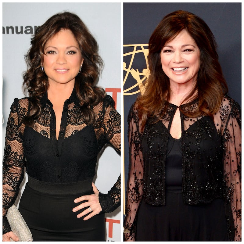 Actress Valerie Bertinelli in 2011 and 2024.
