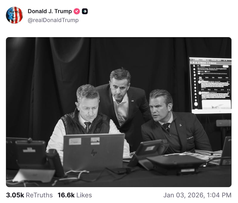 Venezuela War Room photo ft. Pete Hegseth