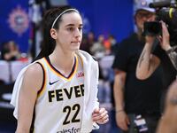 Caitlin Clark following a game.