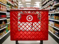 A shopping cart is seen in a Target store in the Brooklyn borough of New York City, Nov. 14, 2017.