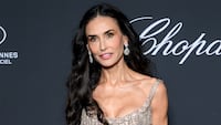 Demi Moore attends the Chopard Trophy photocall at the 79th annual Cannes Film Festival at Carlton Beach on May 15, 2026, in Cannes, France.
