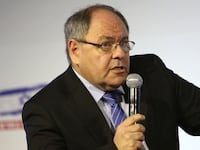 Former settler leader Dani Dayan talks during the Ynet and Yedioth Ahronoth's anti-BDS conference in Jerusalem on March 28, 2016. Israeli Prime Minister Benjamin Netanyahu backed down from his attempts to appoint the former settler leader as ambassador to Brazil, which has since August refused to accept the nomination.
Netanyahu "decided to appoint Dani Dayan as consul general in New York. He will replace foreign ministry career official Ido Aharoni, who is completing his term," the prime minister's office said in a statement. (Photo by MENAHEM KAHANA / AFP) (Photo by MENAHEM KAHANA/AFP via Getty Images)