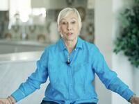 Martina Navratilova in the Home of the Brave ad.