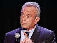 Robert F. Kennedy Jr. speaks at a Hispanic Heritage Month event.