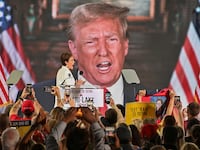 Kari Lake, former Republican candidate for Governor of Arizona, announces her bid for Senate at an event in Scottsdale, Arizona, U.S., October 10, 2023.
