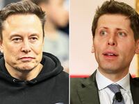 Elon Musk, Sam Altman split image
