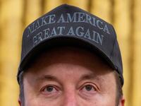 Tesla and SpaceX CEO Elon Musk looks on before US President Donald Trump signs executive orders in the Oval Office of the White House in Washington, DC, on February 11, 2025.