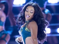 Megan Thee Stallion performs at the BET Awards.