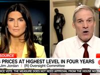 Kaitlan Collins and Jim Jordan.