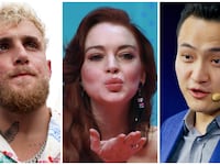 Jake Paul, Lindsay Lohan, and Justin Sun.