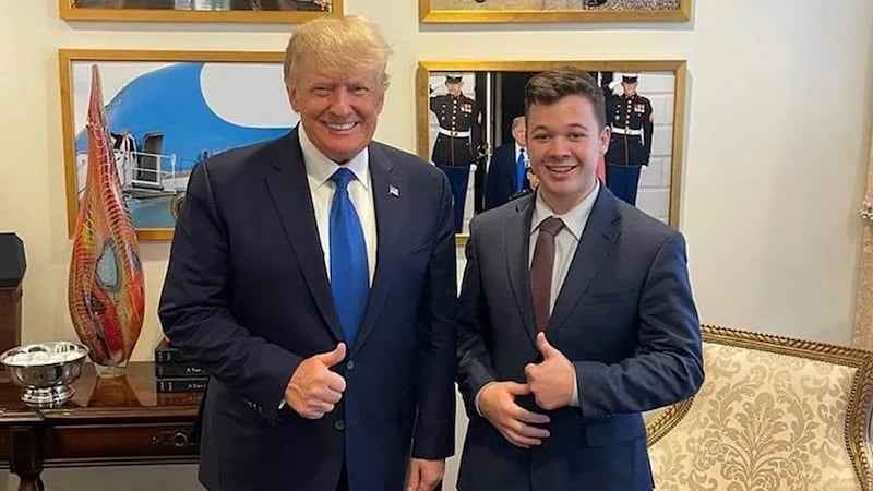 Donald Trump and Kyle Rittenhouse in 2021