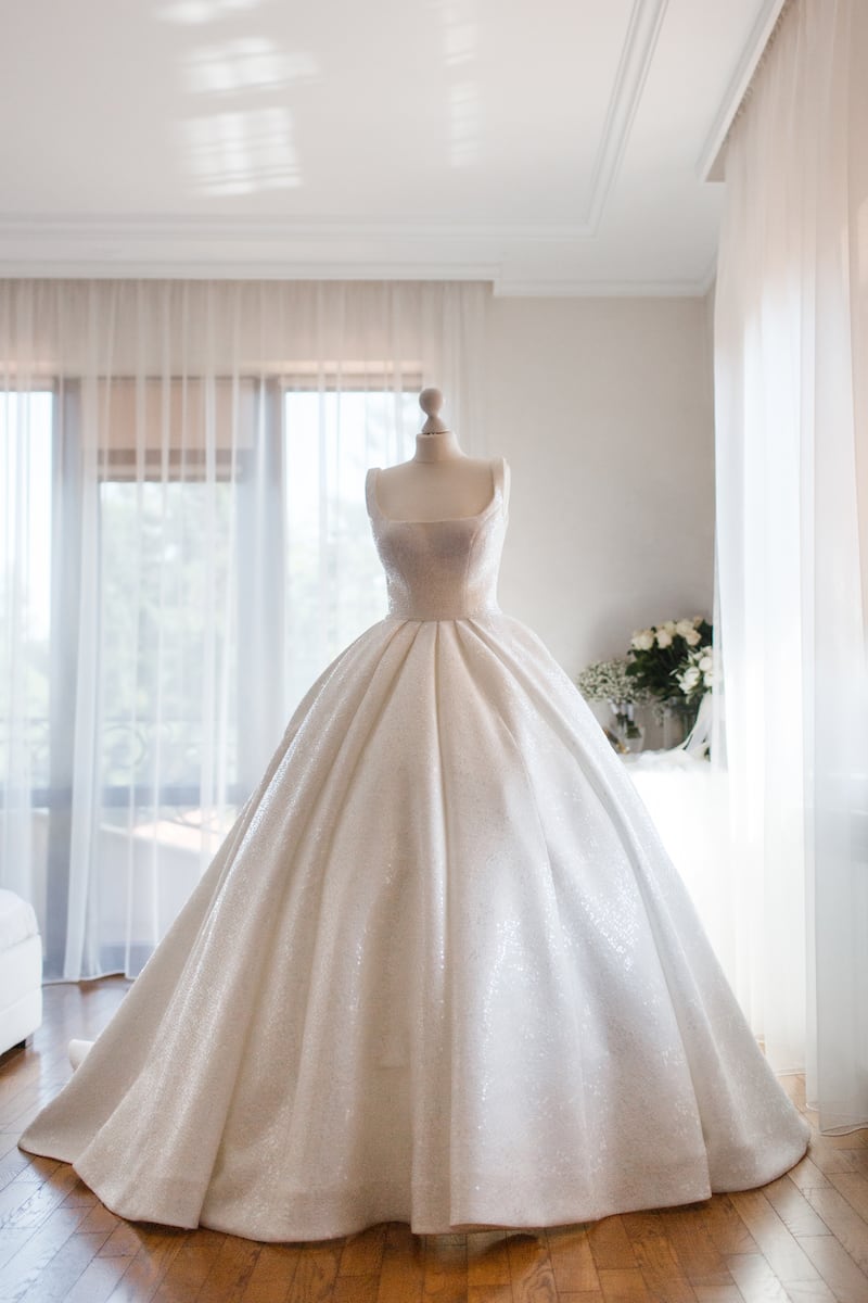 Wedding dresses typically have many layers of fabric. Some brides commented online that even rain made their dresses feel heavy.