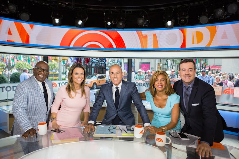 Al Roker, Savannah Guthrie, Matt Lauer, Hoda Kotb and Carson Daly on Monday, September 5, 2017.
