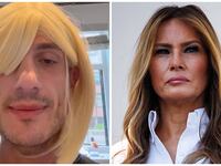 Jack Schlossberg and Melania Trump.
