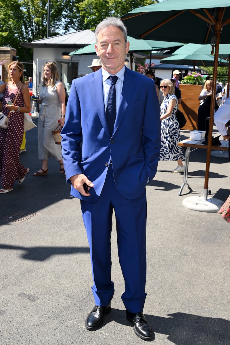 LONDON, ENGLAND - JULY 08: Jason Isaacs during day ten of the 2026 Wimbledon Tennis Championships at the All England Lawn Tennis and Croquet Club on July 08, 2026 in London, England. (Photo by Karwai Tang/WireImage)