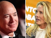 Jeff Bezos and Laurene Powell Jobs