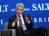 A 2017 photo of hedge fund billionaire Bill Ackman speaking at a conference in Las Vegas.