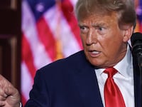 Former U.S. President Donald Trump delivers remarks during an event following his arraignment on classified document charges, at Trump National Golf Club, in Bedminster, New Jersey, U.S., June 13, 2023.
