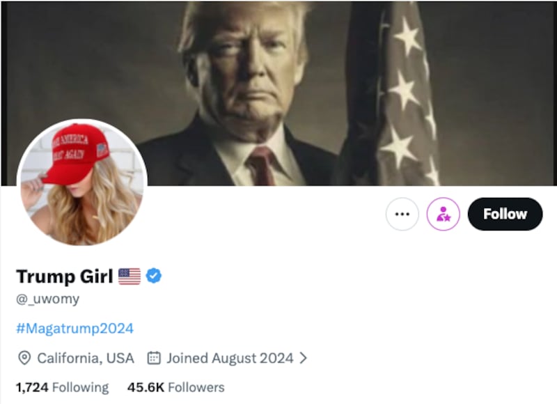 Trump Girl claims to be from California.